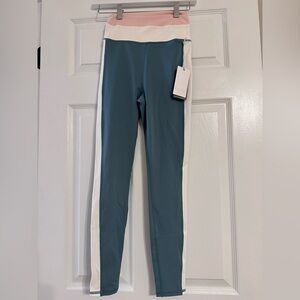 Z Supply move with it 7/8 legging NWT calypso green/pink/white